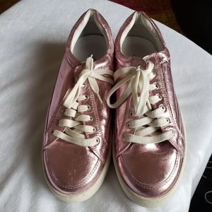 Free People Metallic Tennis Shoes